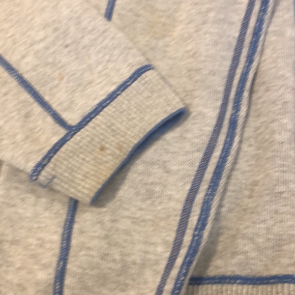 Tommy Bahama,L, beautiful light gray with blue detail pullover sweater - Picture 7 of 7